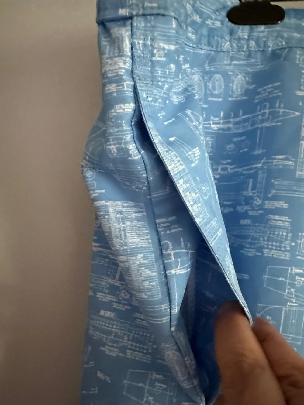 Men's southern tide Light Blue Nautical Print Swim Trunks size XL